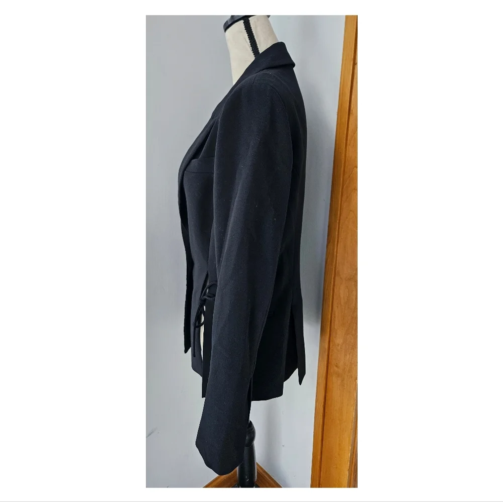 Prabal Gurung Black Tie Blazer, Size 8 - Picture 10 of 15